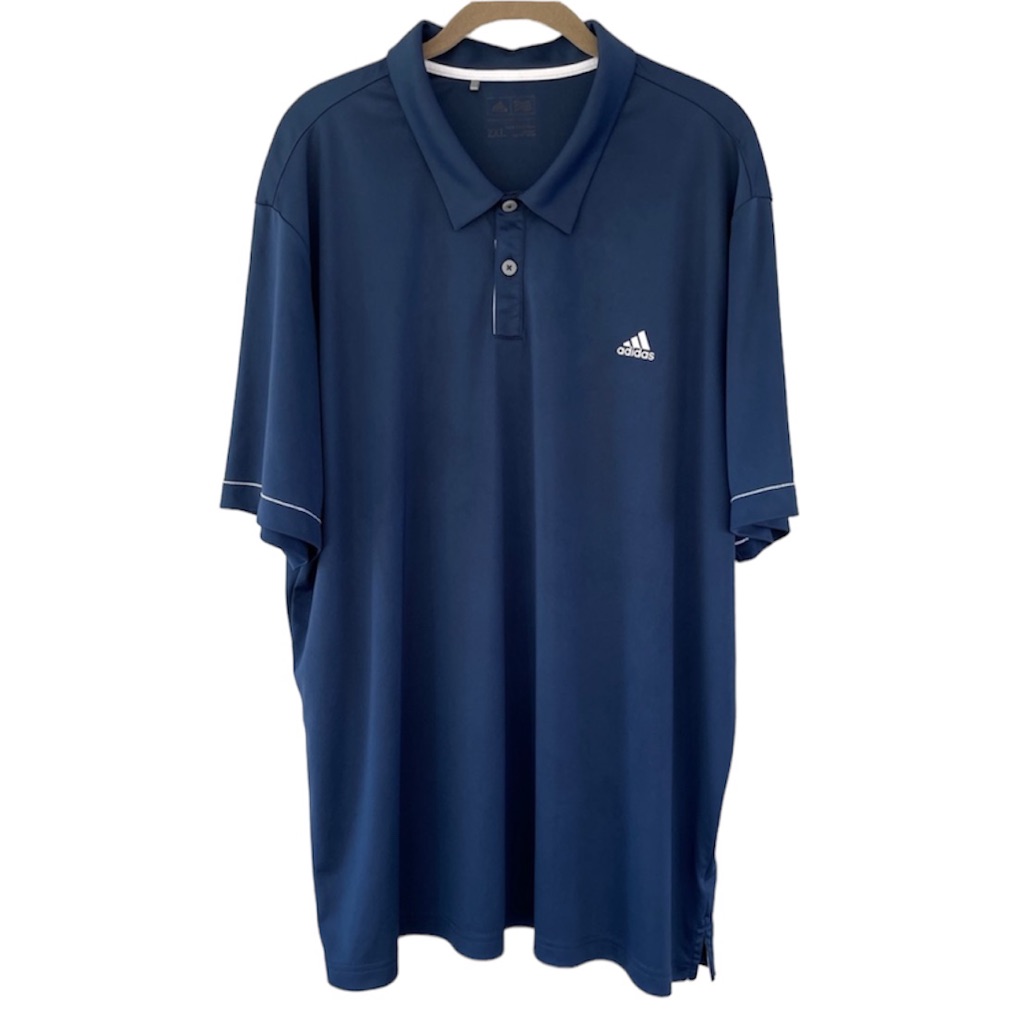 Adidas Men's Navy Blue Tennis Golf Polo Shirt Size 2xl